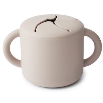 Kubek niewysypek MUSHIE Ivory
