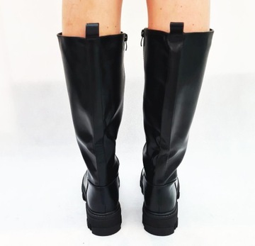 НОВЫЕ ЧЕРНЫЕ БОТИНКИ НА ПЛОСКОЙ ПЛОСКОЙ ПЛОСКОЙ ПЛОСКОЙ ОБУВИ ОБУВЬ TRAPERS БОТИЛЬНИКИ 38