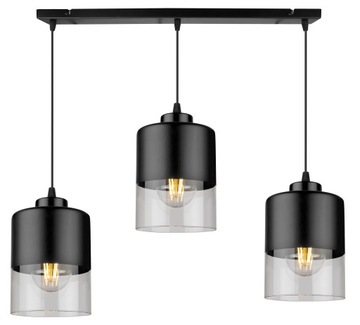 NOWOCZESNA LAMPA WISZĄCA SUFITOWA ŻYRANDOL SZKLANA