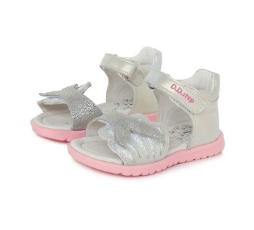 Sandały skórzane DD Step G055-380 srebro syrena 25
