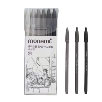 Flamastry Plus Pen 3000 -6 kolorów szarości