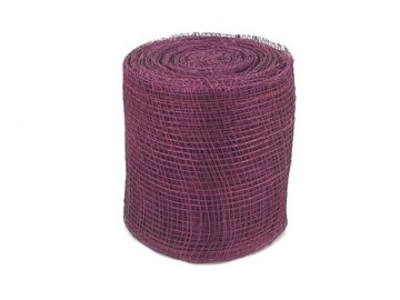 TAŚMA TAŚMY WSTĄŻKA sinamay sinamaj bordowa 7,5 cm
