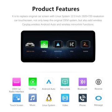 12,3 colio multimedijos radijas Linux su Android Auto ir CarPlay Benz W205, ekranas 5.0 XBEN12350-LINW205 – nuotrauka 10