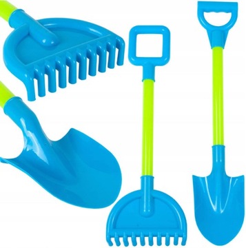 ŁOPATKA I GRABIE DO PIASKU PIASKOWNICY PLAŻY44 cm