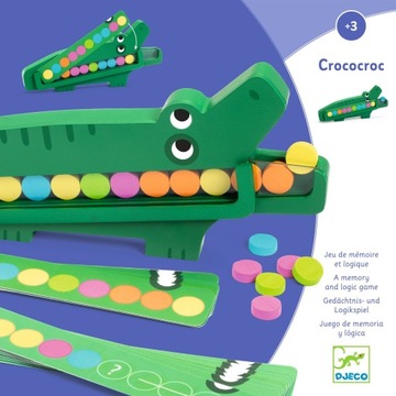 DJECO gra edukacyjna, drewniana - Krokodyl