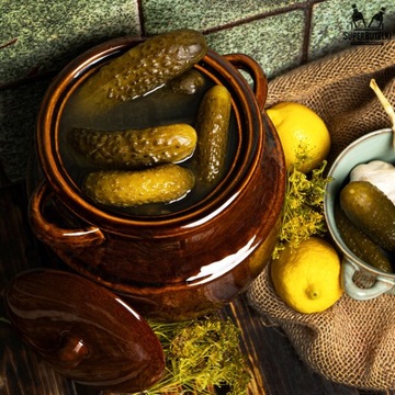 КЕРАМИЧЕСКАЯ ГОРШОК, БОЧКА 4 Л ДЛЯ ОГУРЦОВ, СМАЛА, СЛИВОЧНОГО СЛИВАНИЯ