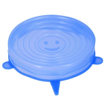 КРЫШКИ ПЛОТНЫЕ СИЛИКОНОВЫЕ, УНИВЕРСАЛЬНЫЕ ДЛЯ ПИЩЕВЫХ, НАБОР ИЗ 6 КРЫШОК