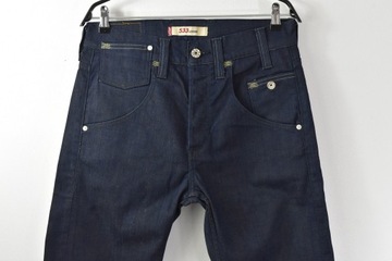 LEVIS STRAUSS 533 SPODNIE JEANSy PROSTE levi's szerokie trap w32-L32