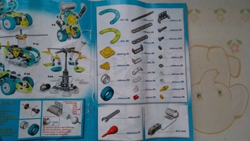 Meccano junior #0262 Pudełko konstrukcji zmotoryzowanych 10 modeli silnik