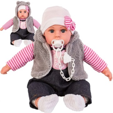 INTERAKTYWNA LALKA SŁODKI BOBAS DORIS 45cm+SMOCZEK