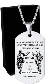 Nieśmiertelnik Zawieszka dla Brata Przyjaciela Wz2