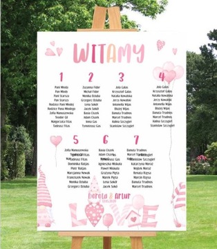 План свадебного стола для гостей 65x100 НОВИНКА