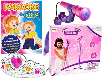 Zestaw Karaoke dla Dzieci + MIKROFON na statywie