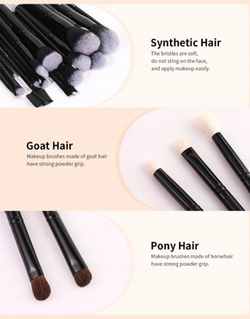 Кисть для макияжа DUcare Black Professional Makeup