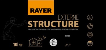 Краска RAYER Структурная фасадная краска 10л бежевый