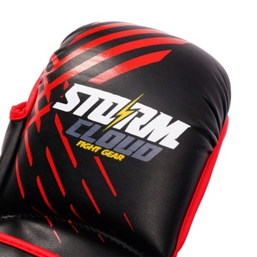 StormCloud Rękawice MMA dla dzieci Lynx Czarno/Czerwone Junior M