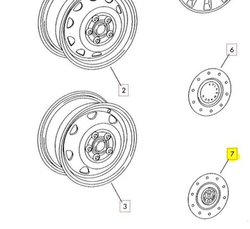 KRYT STŘEDNÍ  RÁFKY VW AMAROK T5 T6