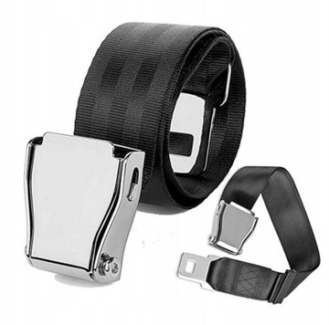 Черный удлинитель ремня безопасности самолета