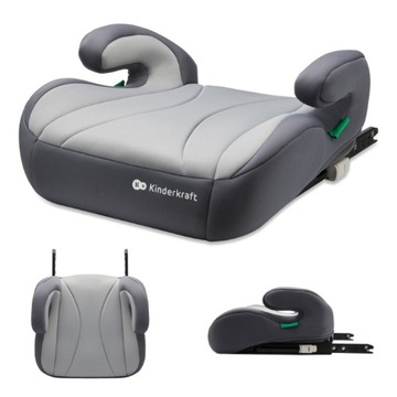 Kinderkraft i-Boost fotelik, podkładka samochodowa ISOFIX 15-36 kg Szary