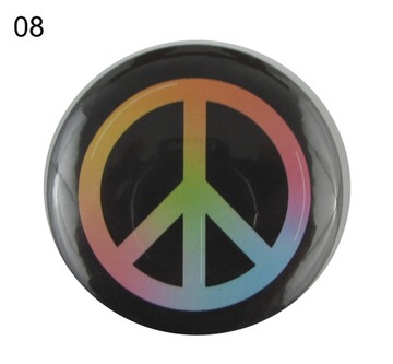 Пуговица булавка 58мм Pacyfka Peace, много узоров
