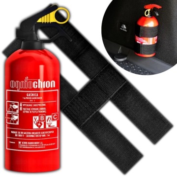 Fire extinguisher powder car car bc 1kg handle band mounting on velcro h, №1