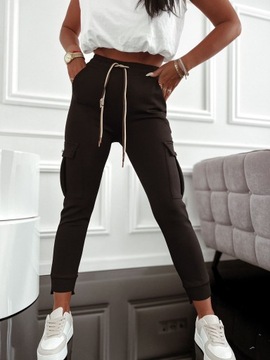 Брюки, джоггеры, брюки-карго, спортивные штаны, модный дизайн, FB33, пыльно-розовый, M/L