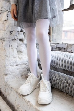 БЕЛЫЕ ГЛАДКИЕ КОЛГОТКИ ИЗ МИКРОФИБРЫ ДЕТСКИЕ ДЕВОЧКИ 98-104 FUNPOL