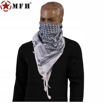 Arafatka chusta ochronna kefija bandana MFH Shemagh 110 x 110 cm Blue/White