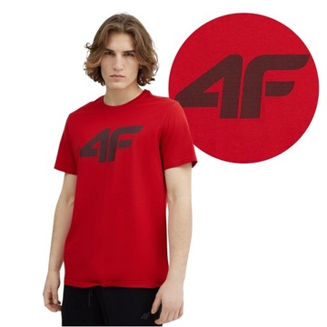 SPORTOWY T-SHIRT 4F KOSZULKA BAWEŁNIANA NA TRENING