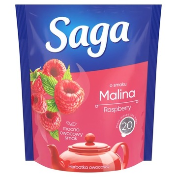Saga Herbata Owocowa Malina Ekspresowa 20 torebek