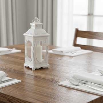 Фонарь «Lampion» ROSEHILL S, белый, 27,5 см, ажурный подсвечник в провансальском стиле