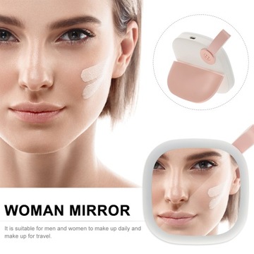 Небольшое портативное косметическое зеркало для макияжа.