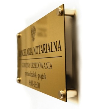 TABLICA SZYLD Kancelaria Notarialna DYSTANSE 60x30