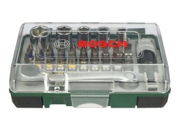 НАБОР ИЗ 27 БИТ, ГОЛОВОК + ТРЕЩОТКА BOSCH