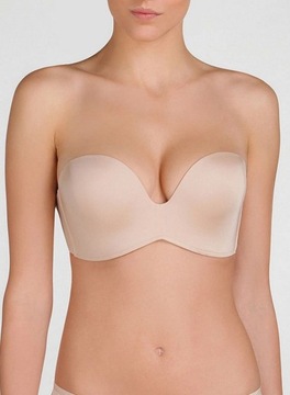 Biustonosz Wonderbra WB00032D strapless 38D/85D beżowy