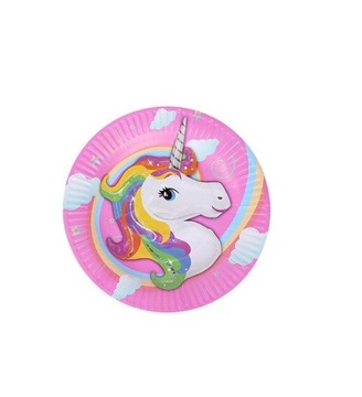 TALERZYKI JEDNORAZOWE UNICORN JEDNOROŻEC 10 SZT