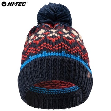 CZAPKA ZIMOWA MĘSKA DAMSKA BEANIE Z POMPONEM CIEPŁA HI-TEC AMIR