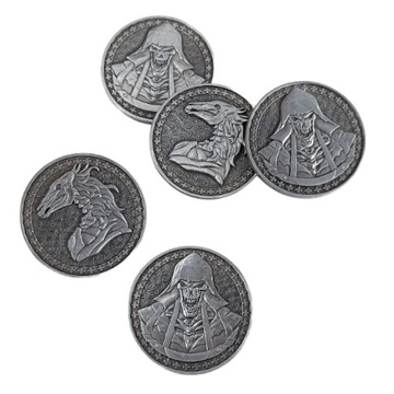 JEŹDŹCY APOKALIPSY - ŚMIERĆ SREBRNA METALOWA MONETA 1 SZT LARP RPG
