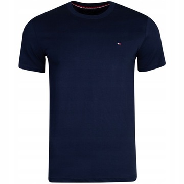 Koszulka męska t-shirt TOMMY HILFIGER 100% bawełna granatowa L