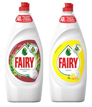 FAIRY ZESTAW 2 PŁYNÓW DO NACZYŃ 2x900ml CYTRYNA + GRANAT