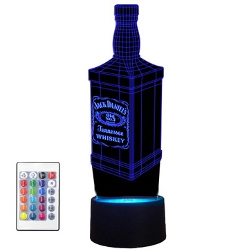 LAMPKA nocna 3D LED kolory pilot JACK DANNIELS R2