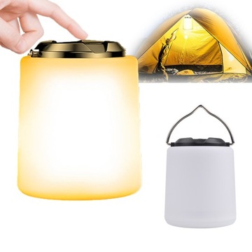 AWARYJNA LAMPA TURYSTYCZNA USB LED BIWAKOWA POD NAMIOT 3 TRYBY CIEPŁE BIAŁE