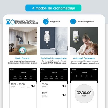 EXTRASTAR Smart Wi-Fi Control с двойной розеткой, таймером на 16 А