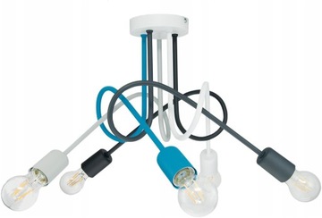 LAMPA DZIECIĘCA SUFITOWA WISZĄCA MULTI KOLOR KOLOROWA ZAKRĘCONA MULTI LED
