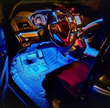 ОСВЕЩЕНИЕ САЛОНА АВТОМОБИЛЯ RGB СВЕТОДИОДНАЯ ЛЕНТА 12В + КОМПЛЕКТ ДИСТАНЦИОННОГО УПРАВЛЕНИЯ