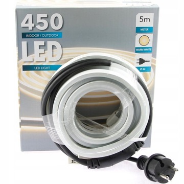 LAMPKI NEON 450 LED SZNUR ŁAŃCUCH LEDOWY 5m ZEW/WEW 230V