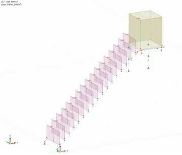 Konstrukcja schodów na 11 stopni z barierką | wysokość od 176 do 252 cm