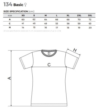 ФУТБОЛКА женская с круглым вырезом BASIC мятная 2XL