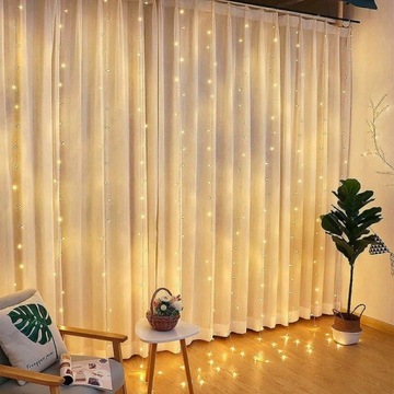 СВЕТОДИОДНЫЕ СВЕТОВЫЕ ЗАНАВЕСЫ, РОЖДЕСТВЕНСКИЕ ОГНИ ДЛЯ ОКОН, ВНУТРЕННИЕ И НАРУЖНЫЕ 3X3