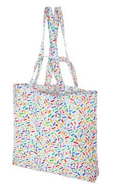 TORBA NA ZAKUPY ZAKUPOWA MATERIAŁOWA WIELOKOLOROWA IKEA 45x36 cm